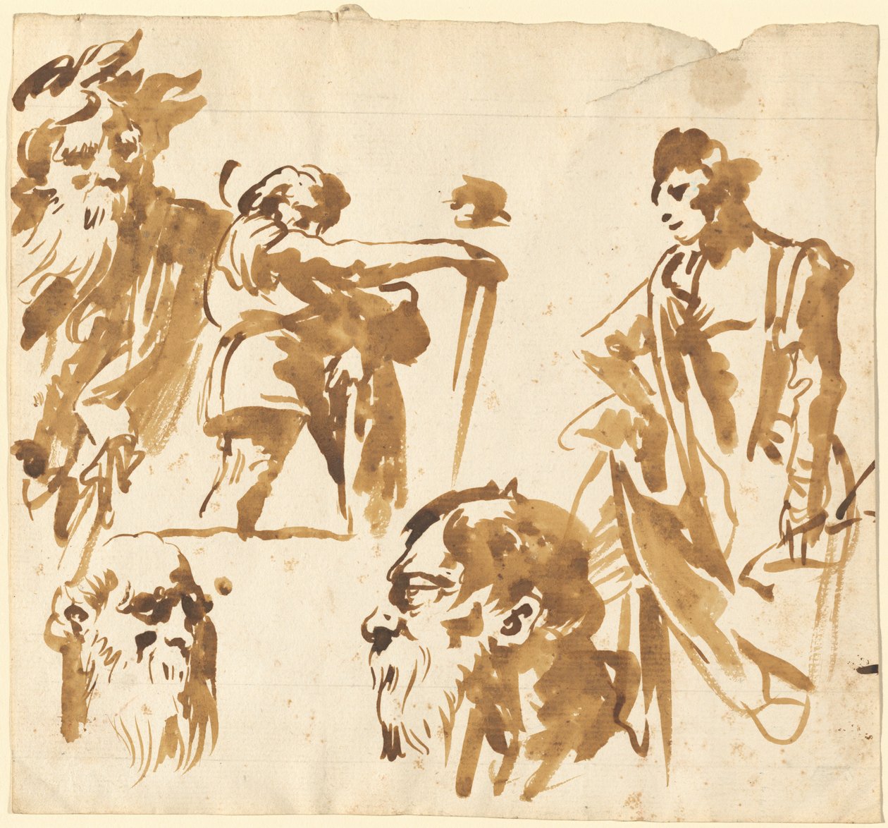 Figurer og ansikter av Giovanni Domenico Tiepolo