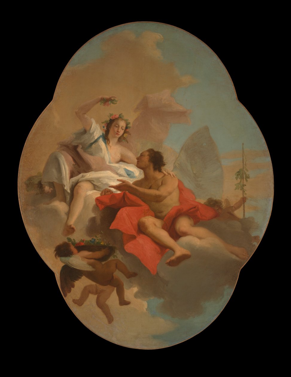 Flora og Zephyr av Giovanni Domenico Tiepolo