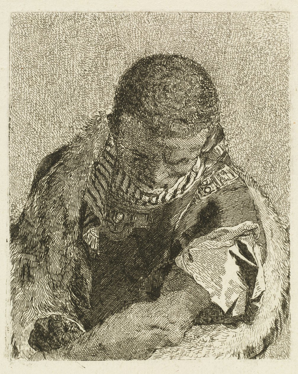 Leder for en Moor som bøyer seg fremover av Giovanni Domenico Tiepolo