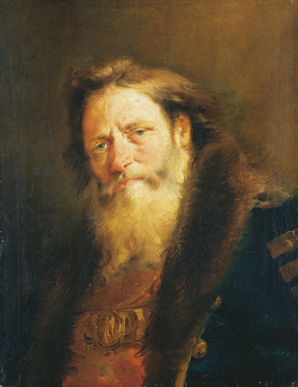 Hodet til en gammel mann av Giovanni Domenico Tiepolo