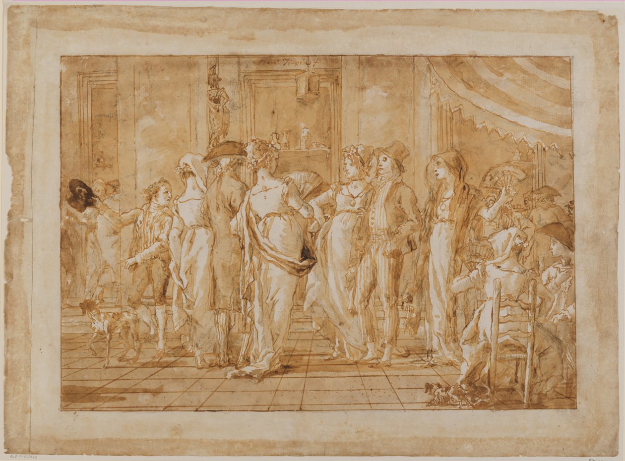 «På plassen» av Giovanni Domenico Tiepolo