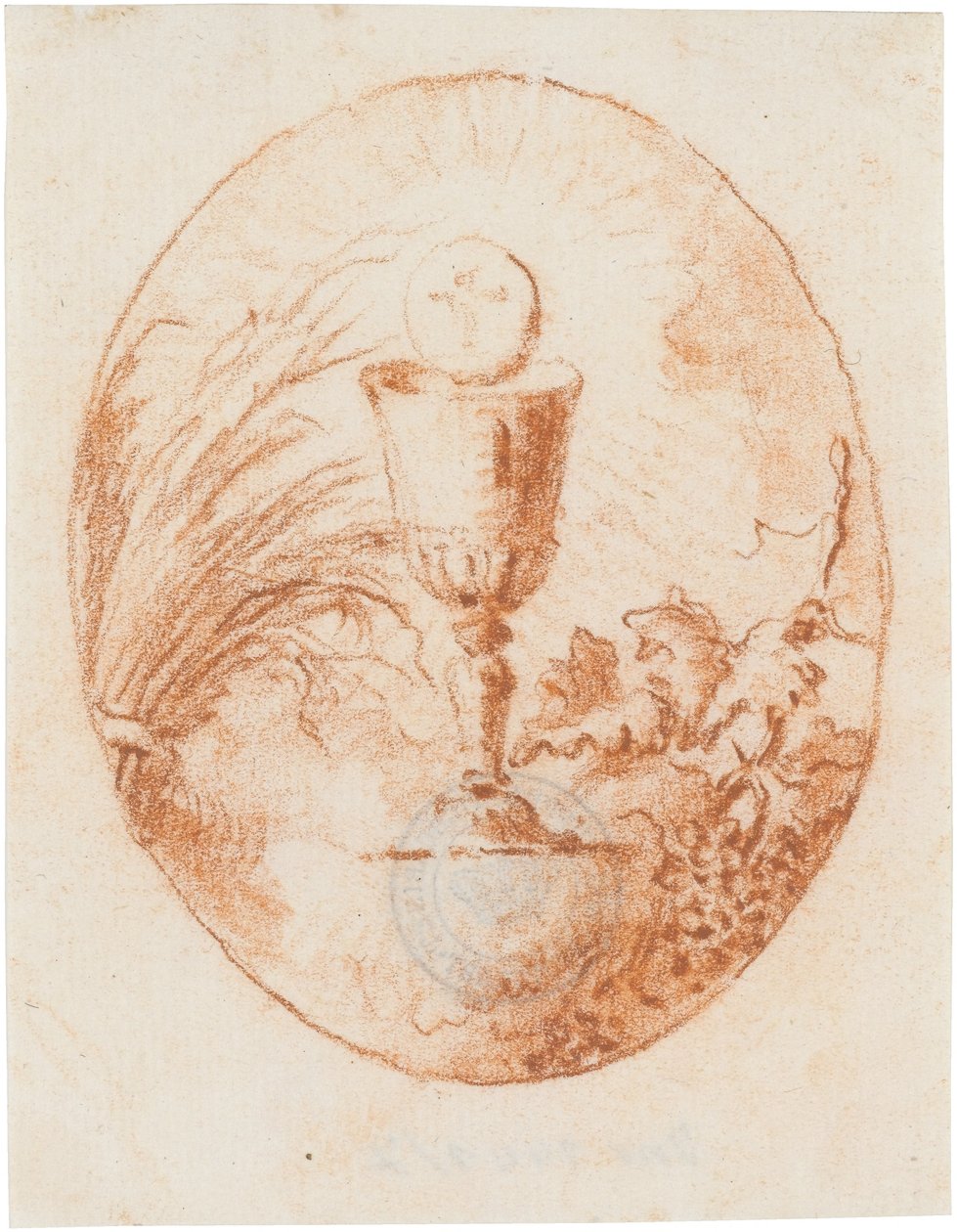 Kelch und Hostie, Brot und Wein av Giovanni Domenico Tiepolo
