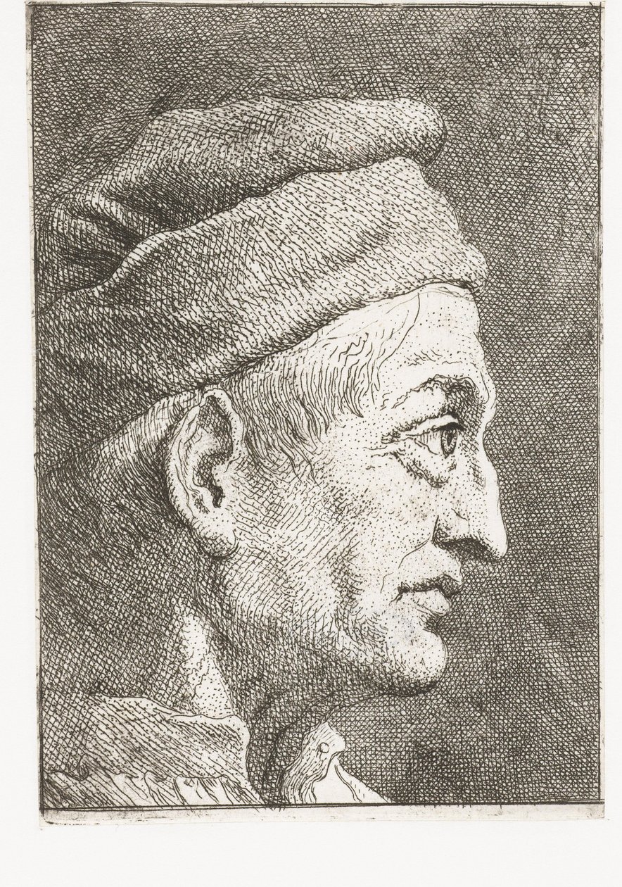 Mann med lue av Giovanni Domenico Tiepolo