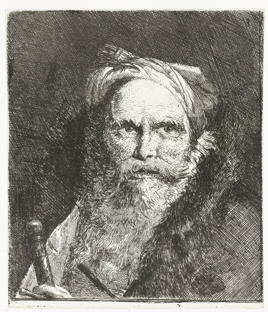 Mann med sverd Samling av hoder (serietittel) Raccolta di Teste (serietittel) av Giovanni Domenico Tiepolo