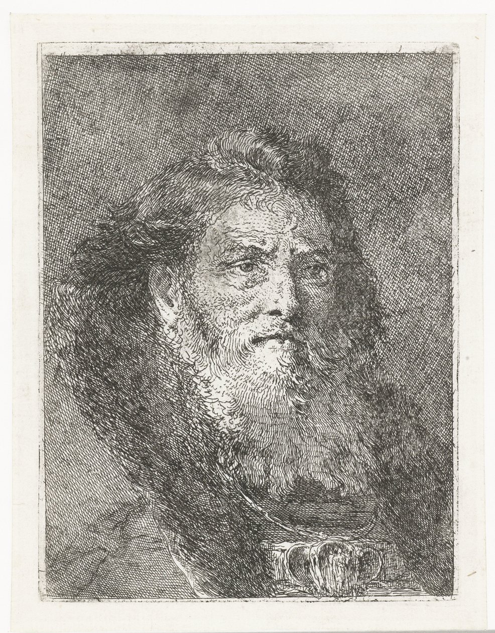 Mann uten hodeplagg Samling av hoder (serietittel) Raccolta di Teste (serietittel) av Giovanni Domenico Tiepolo