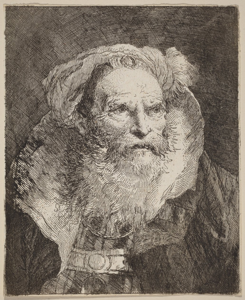 Gammel mann som mediterer av Giovanni Domenico Tiepolo