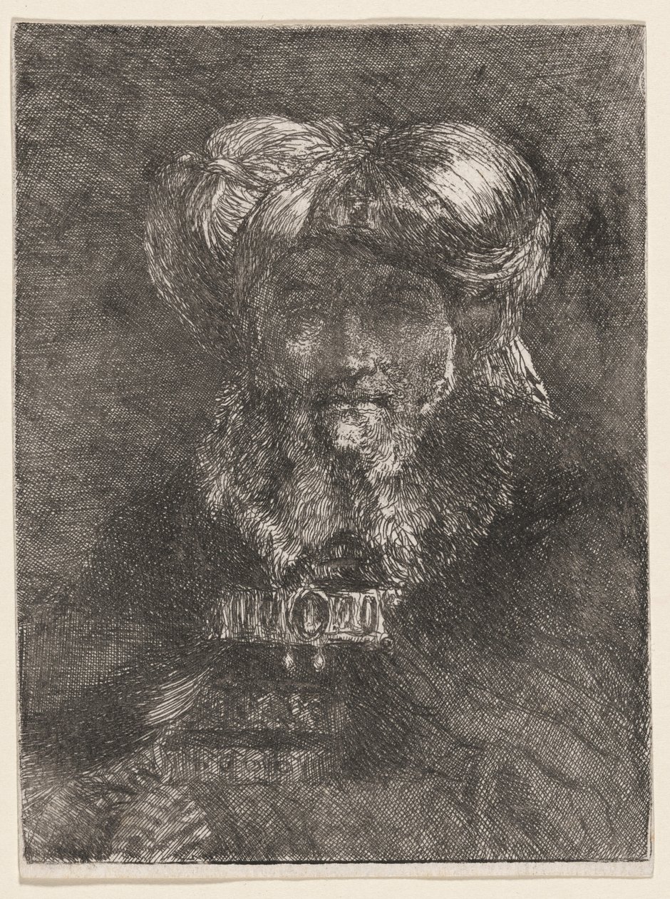 En gammel mann i Rembrandts stil av Giovanni Domenico Tiepolo