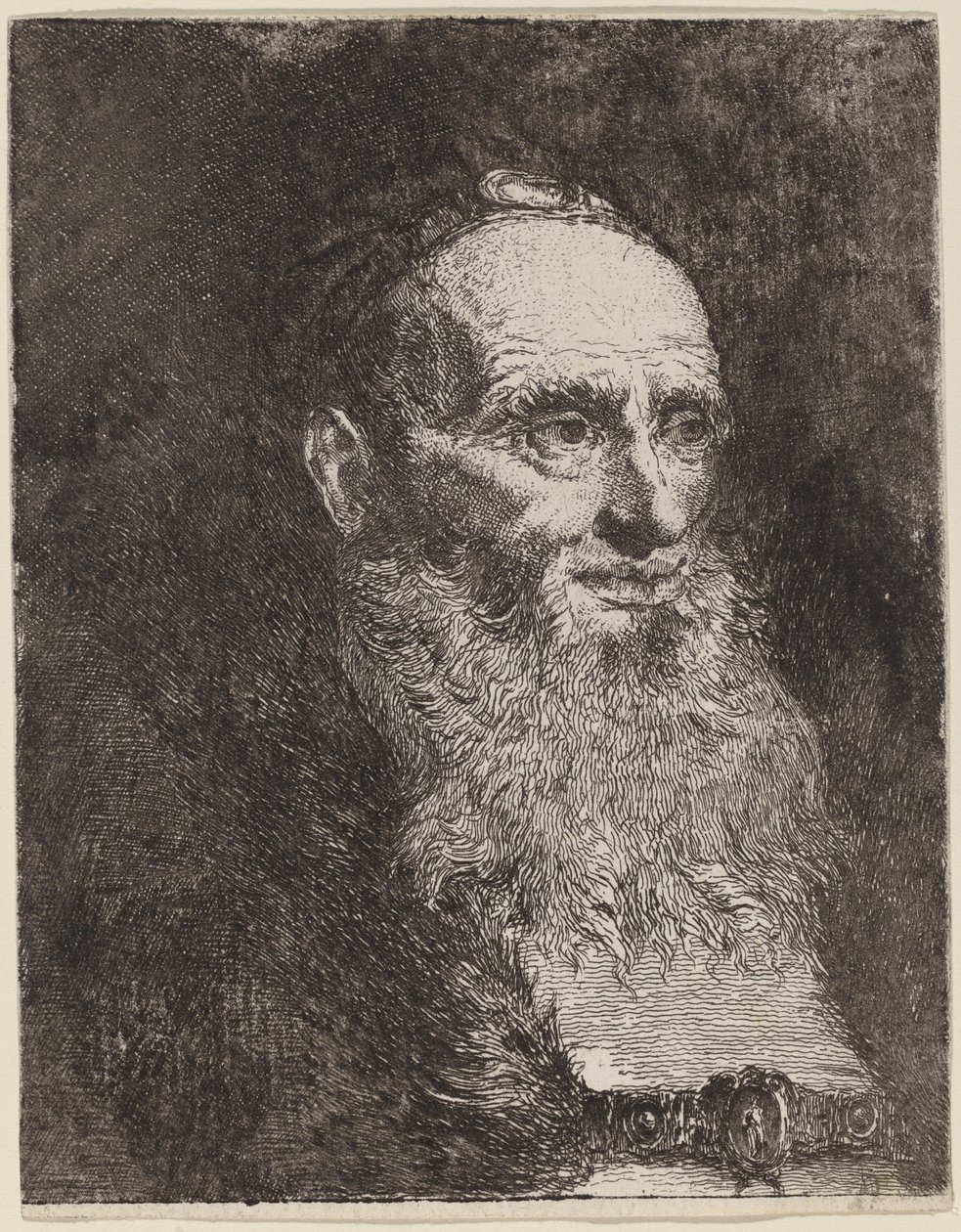 Gammel mann med skjegg av Giovanni Domenico Tiepolo