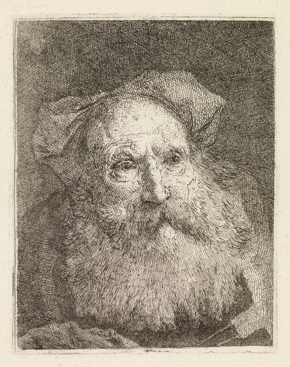 Gammel mann med skjegg av Giovanni Domenico Tiepolo