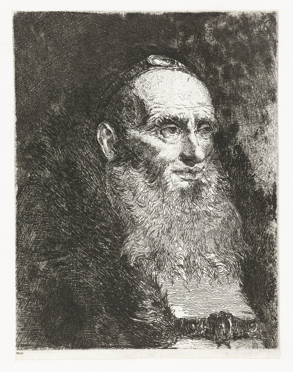 Gammel mann Samling av hoder (serietittel) Raccolta di Teste (serietittel) av Giovanni Domenico Tiepolo
