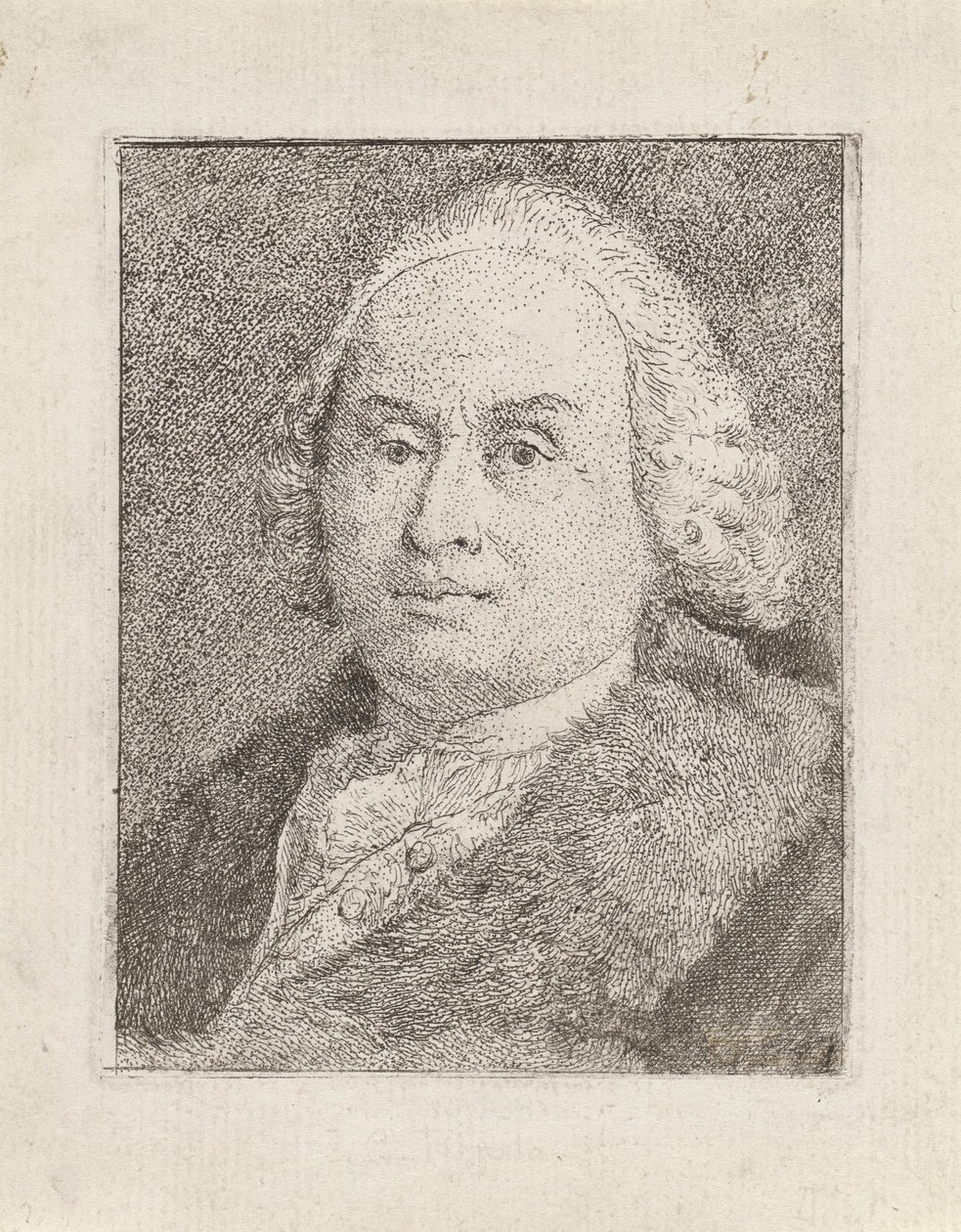 Portrett av Giambattista Tiepolo, fra Collezione di Teste (Samling av hoder) av Giovanni Domenico Tiepolo
