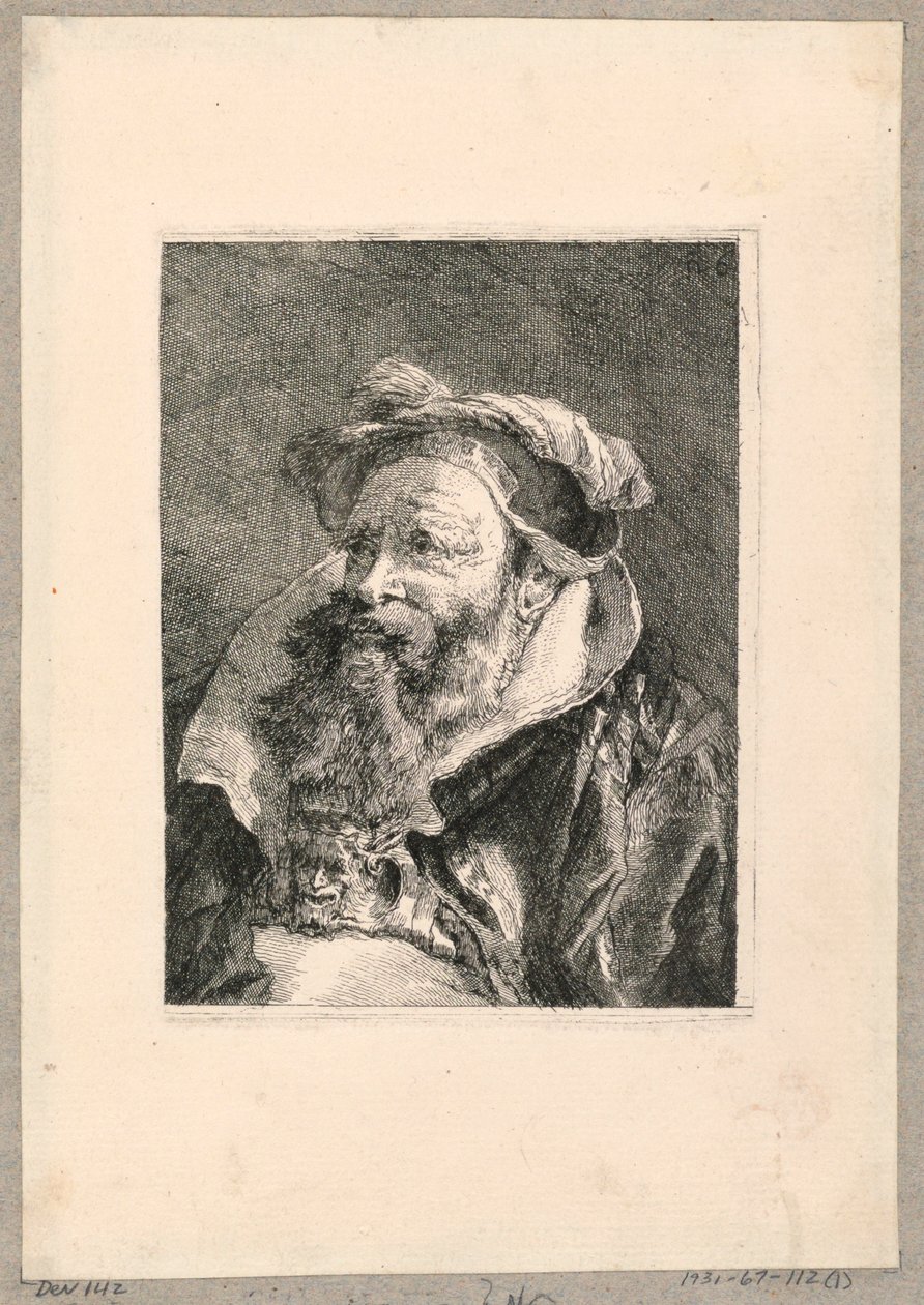 Samling av hoder av Giovanni Domenico Tiepolo