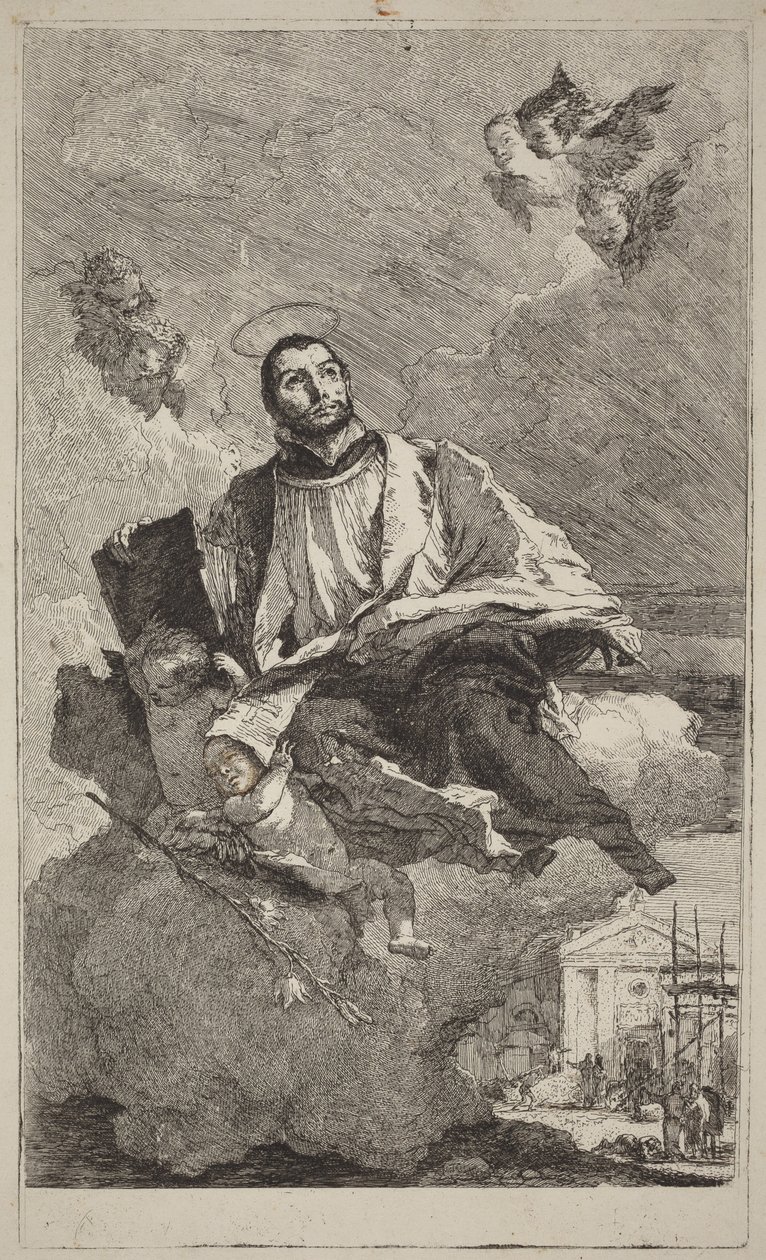 Den hellige Kajetan av Thiene av Giovanni Domenico Tiepolo