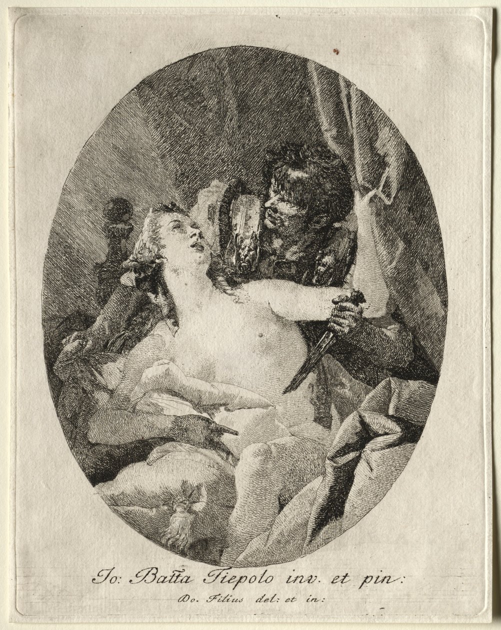 Tarquin og Lucretia. av Giovanni Domenico Tiepolo