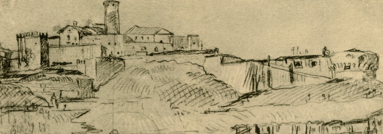 Citadellet i Brescia, midten av slutten av 1700-tallet, 1928 av Giovanni Domenico Tiepolo