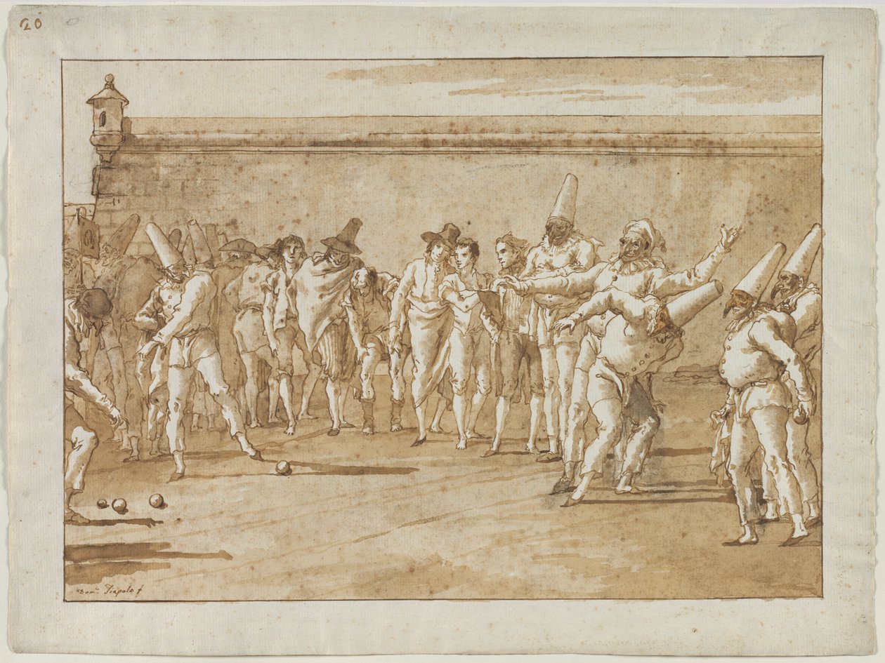 The Game of Bowls av Giovanni Domenico Tiepolo