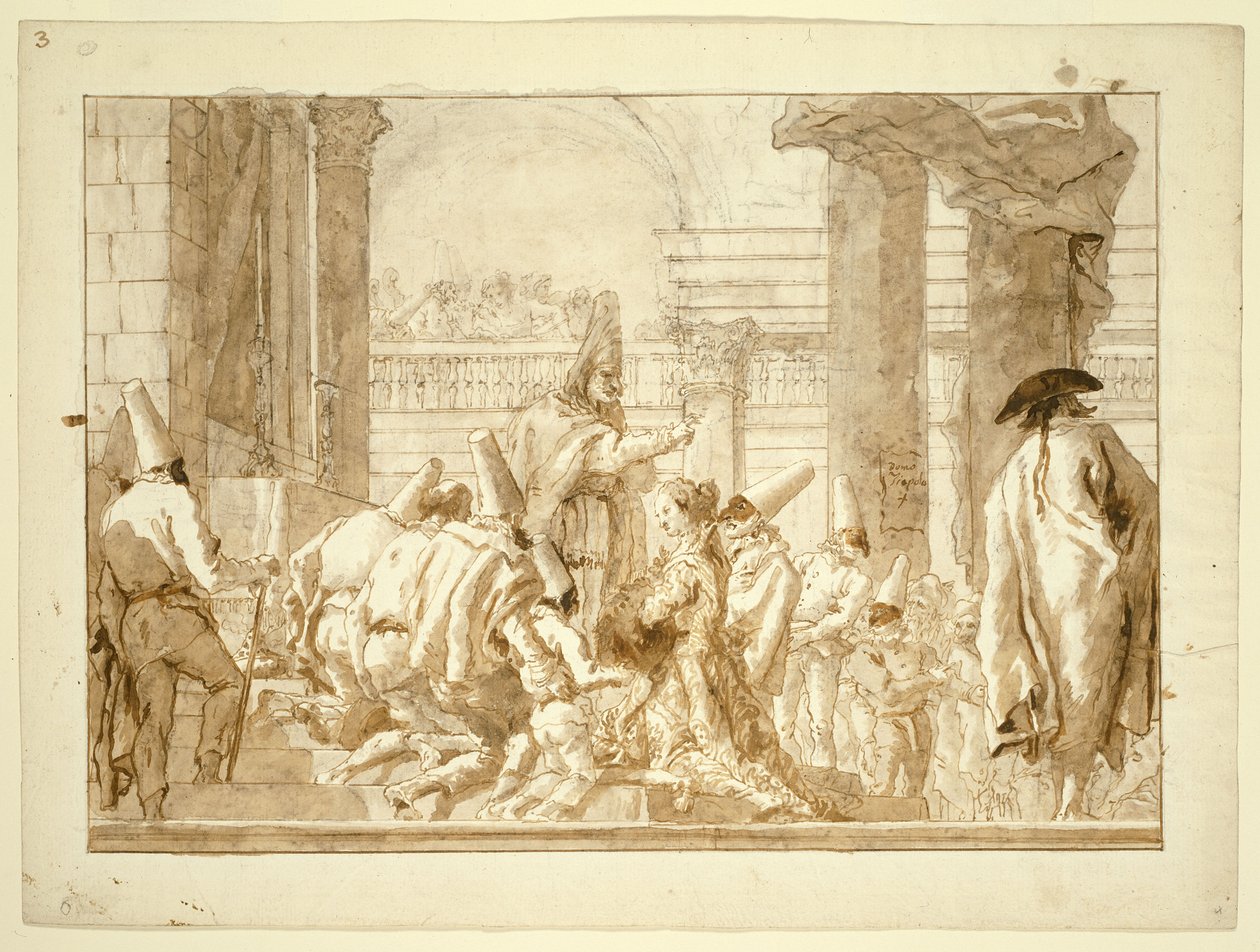 Ekteskapet til Punchinellos far av Giovanni Domenico Tiepolo