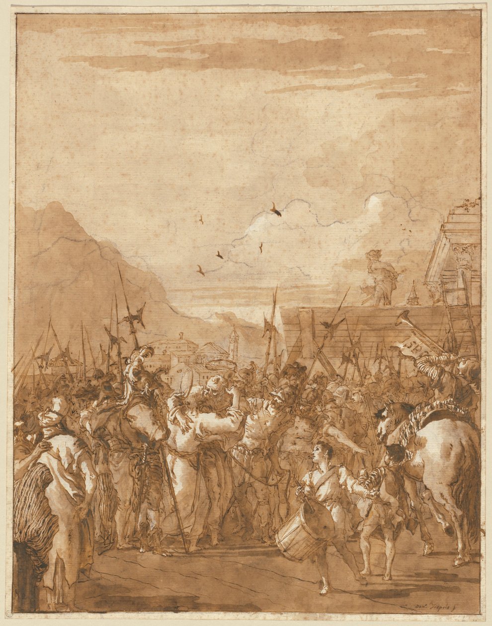 Avskjeden mellom de hellige Peter og Paulus av Giovanni Domenico Tiepolo