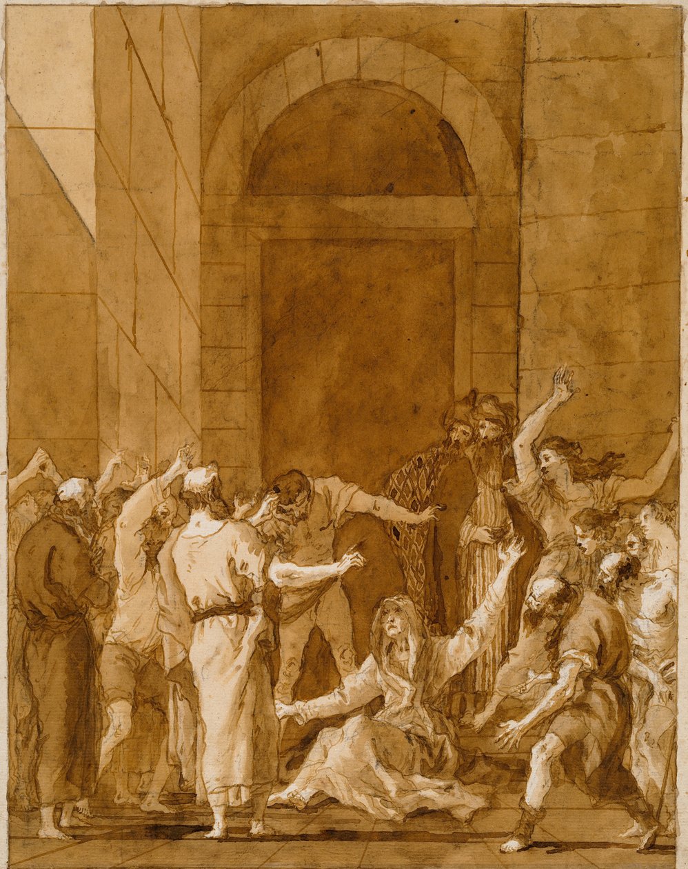 Oppdragelsen av Tabitha av Giovanni Domenico Tiepolo