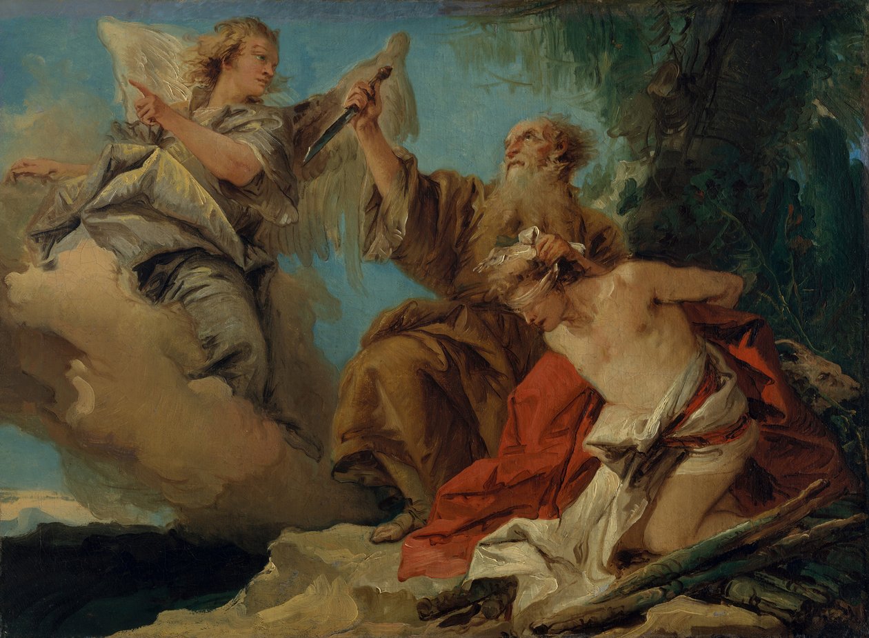 The Sacrifice of Isaac, midten av 1750-tallet. av Giovanni Domenico Tiepolo