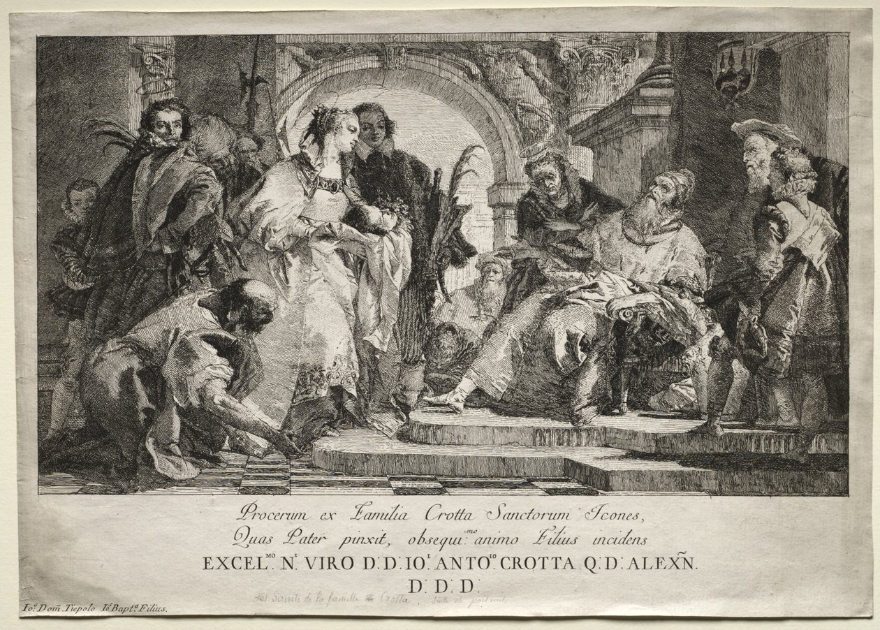 De hellige i Crotta-familien av Giovanni Domenico Tiepolo