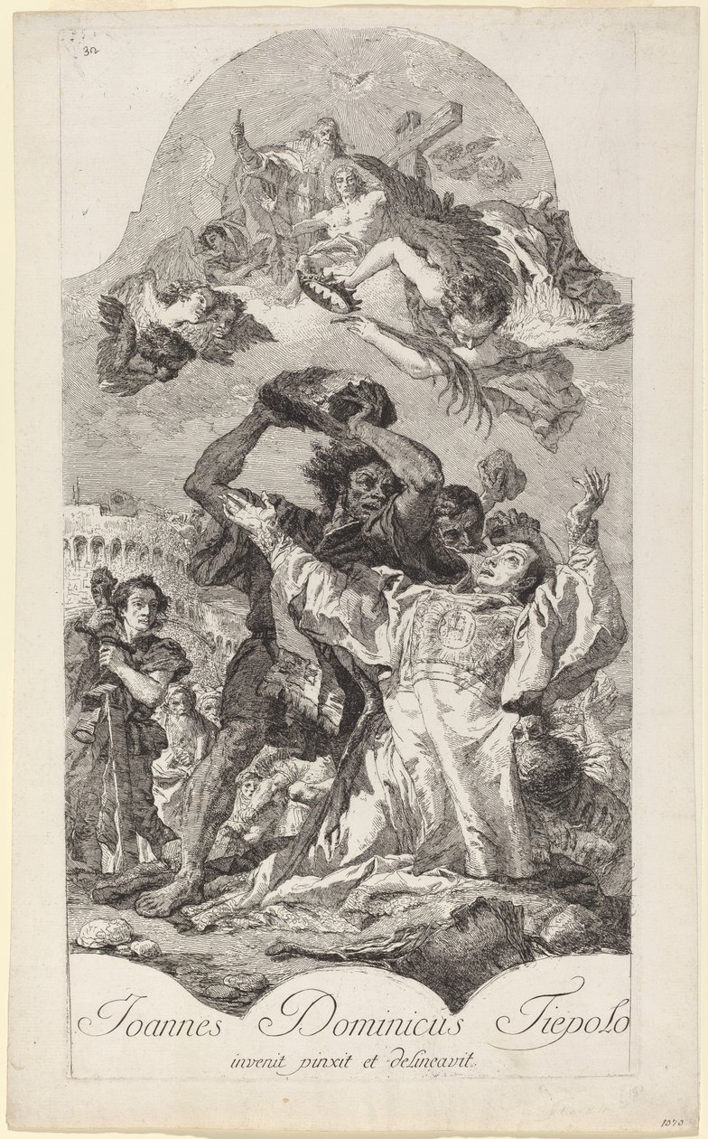 Steiningen av den hellige Stefanus av Giovanni Domenico Tiepolo