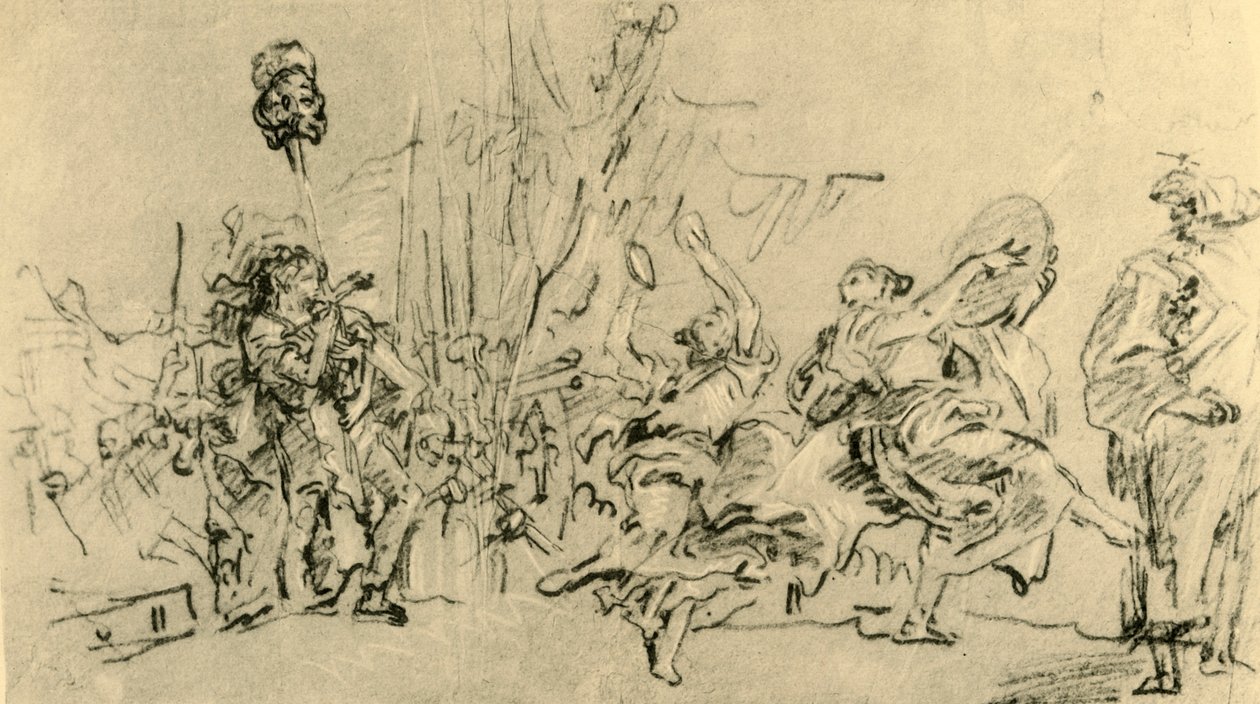 Davids triumf, c1759, 1928 av Giovanni Domenico Tiepolo