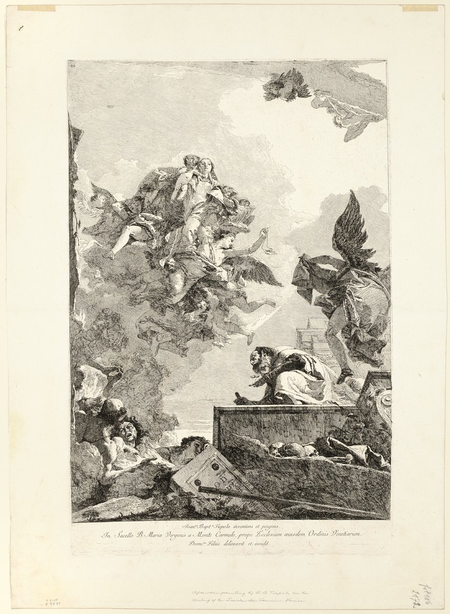 The Virgin vises til St. Simon Stock av Giovanni Domenico Tiepolo