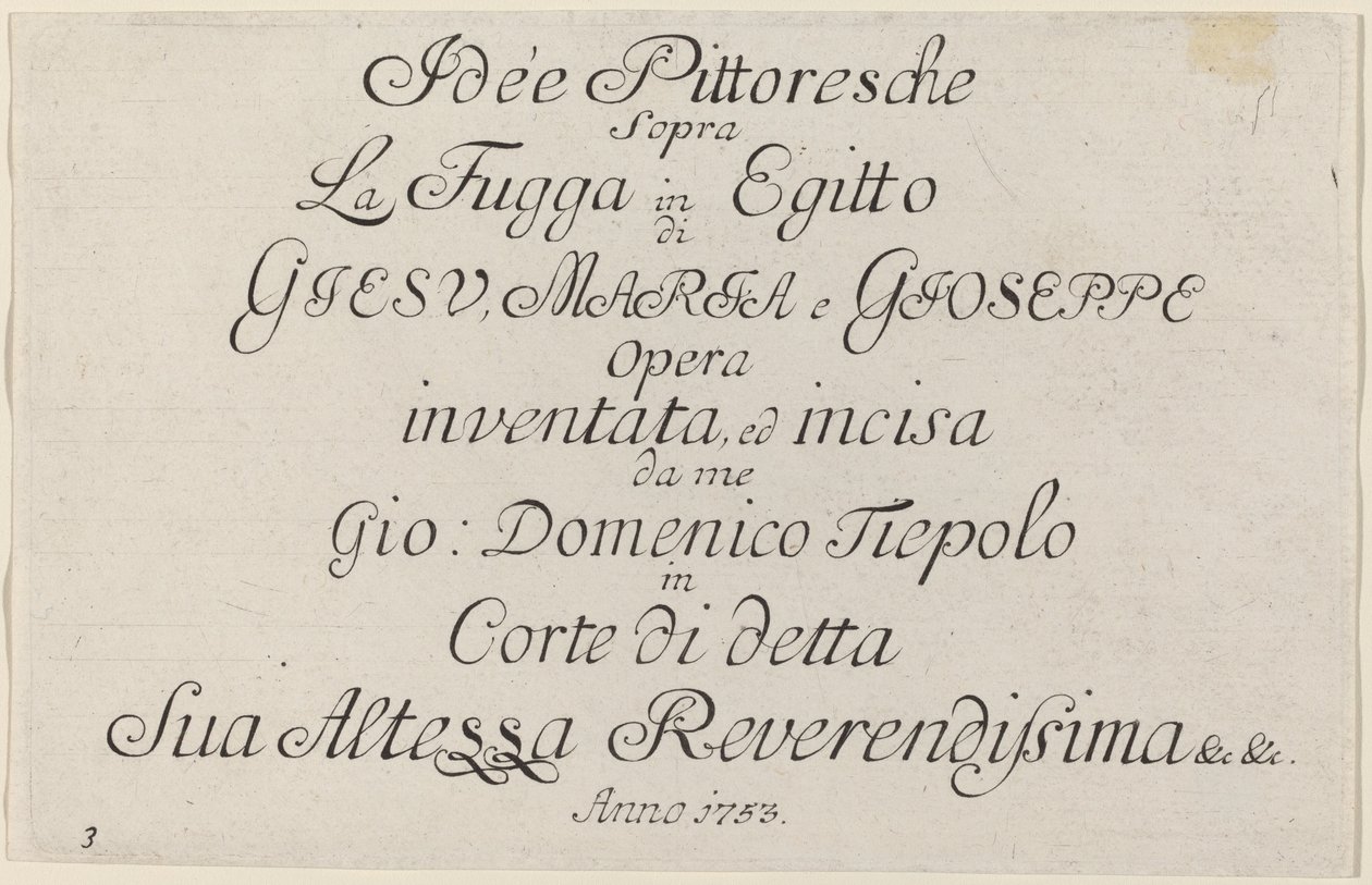 Tittelside av Giovanni Domenico Tiepolo