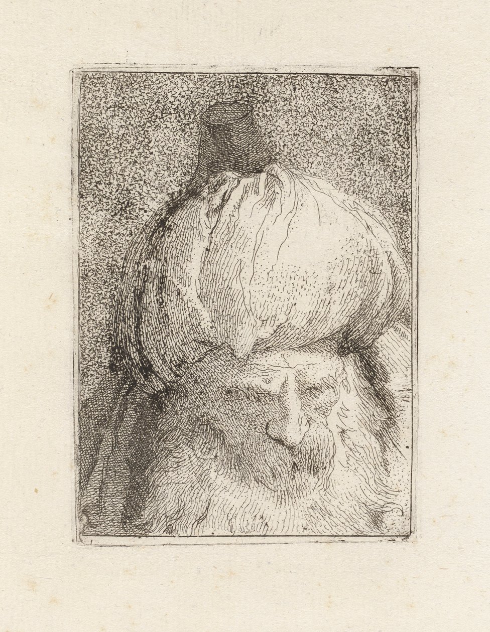 Turk sett forfra, fra Raccolta di Teste (samling av hoder) av Giovanni Domenico Tiepolo