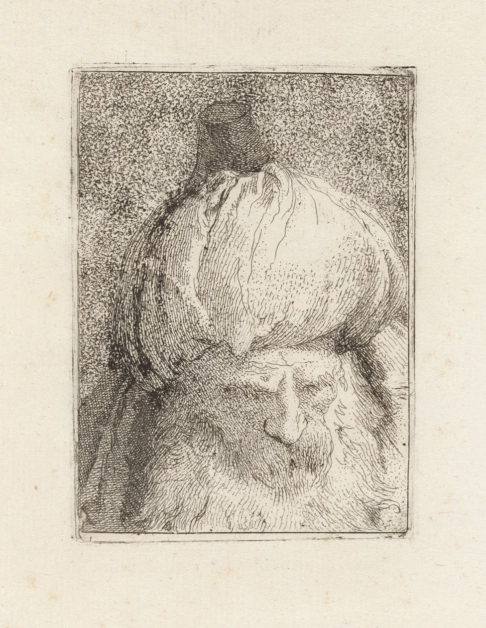 Tyrker sett forfra, fra Raccolta di Teste (Samling av hoder) av Giovanni Domenico Tiepolo