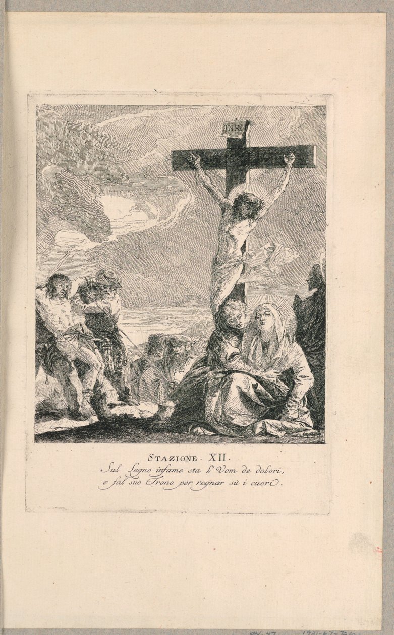 Via crucis - Stasjon XII, Korsfestelsen av Giovanni Domenico Tiepolo
