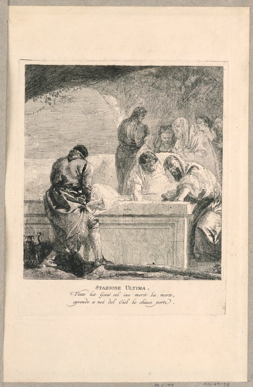 Via crucis - Station XIV, Gravleggingen av Giovanni Domenico Tiepolo