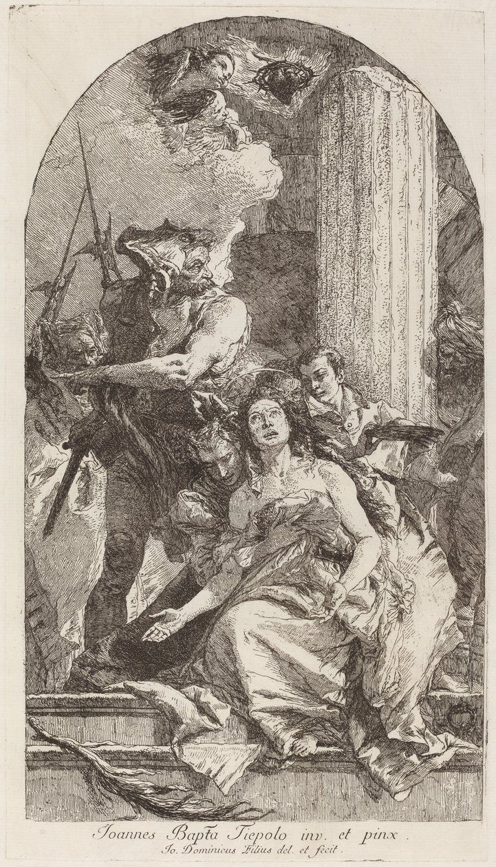 Martyrium av Saint Agatha av Giovanni Domenico Tiepolo after Giovanni Battista Tiepolo
