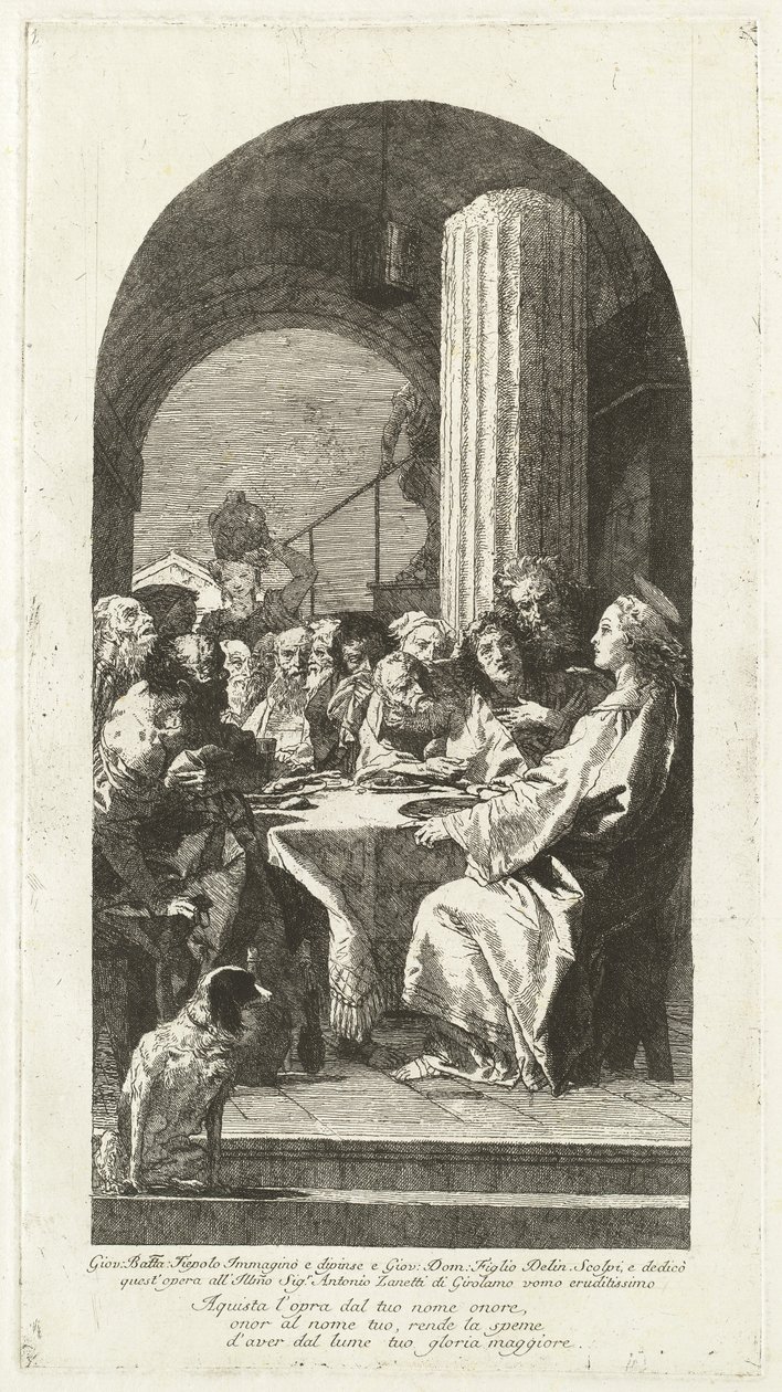 Det siste måltid av Giovanni Domenico Tiepolo after Giovanni Battista Tiepolo