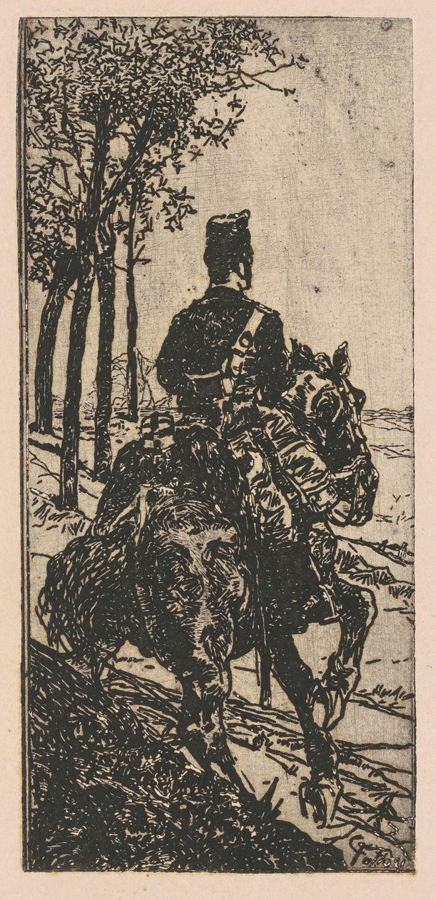 Artillerisoldat til hest av Giovanni Fattori