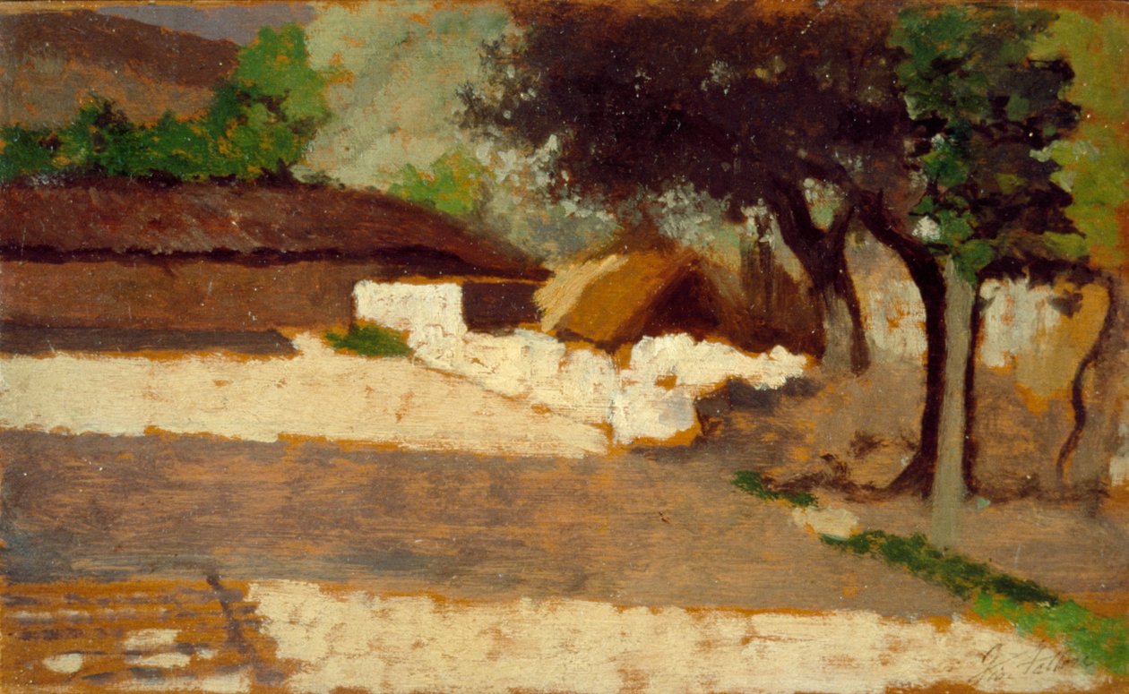 Effekt av solen, av Giovanni Fattori (1825-1908), olje på panel av Giovanni Fattori