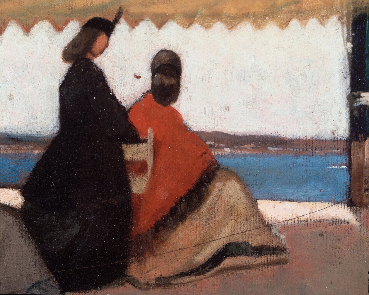 La rotunda de Palmieri (La rotonda di Palmieri) (detalj) av Giovanni Fattori