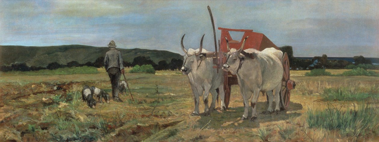 Oksevogn i den toskanske Maremma av Giovanni Fattori