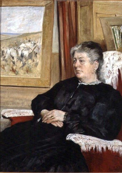 Portrett av kunstnerens kone av Giovanni Fattori
