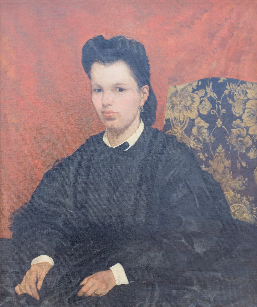 Portrett av den første kona, ca. 1865, Giovanni Fattori (maleri) av Giovanni Fattori