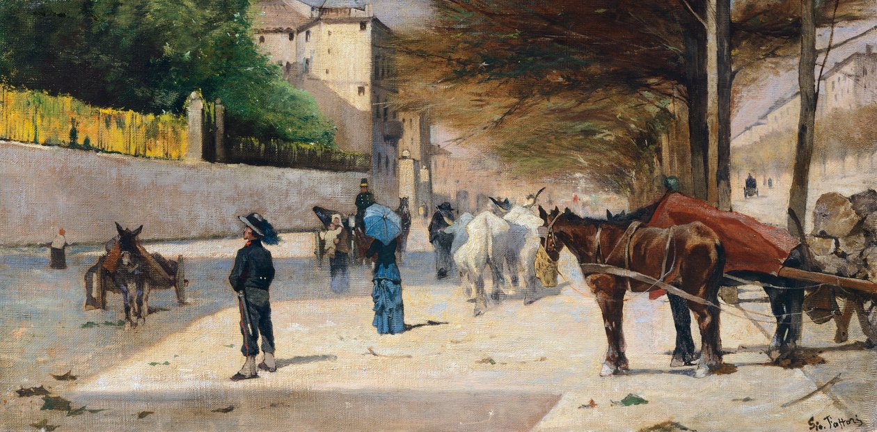 Prince Amedeo Avenue av Giovanni Fattori