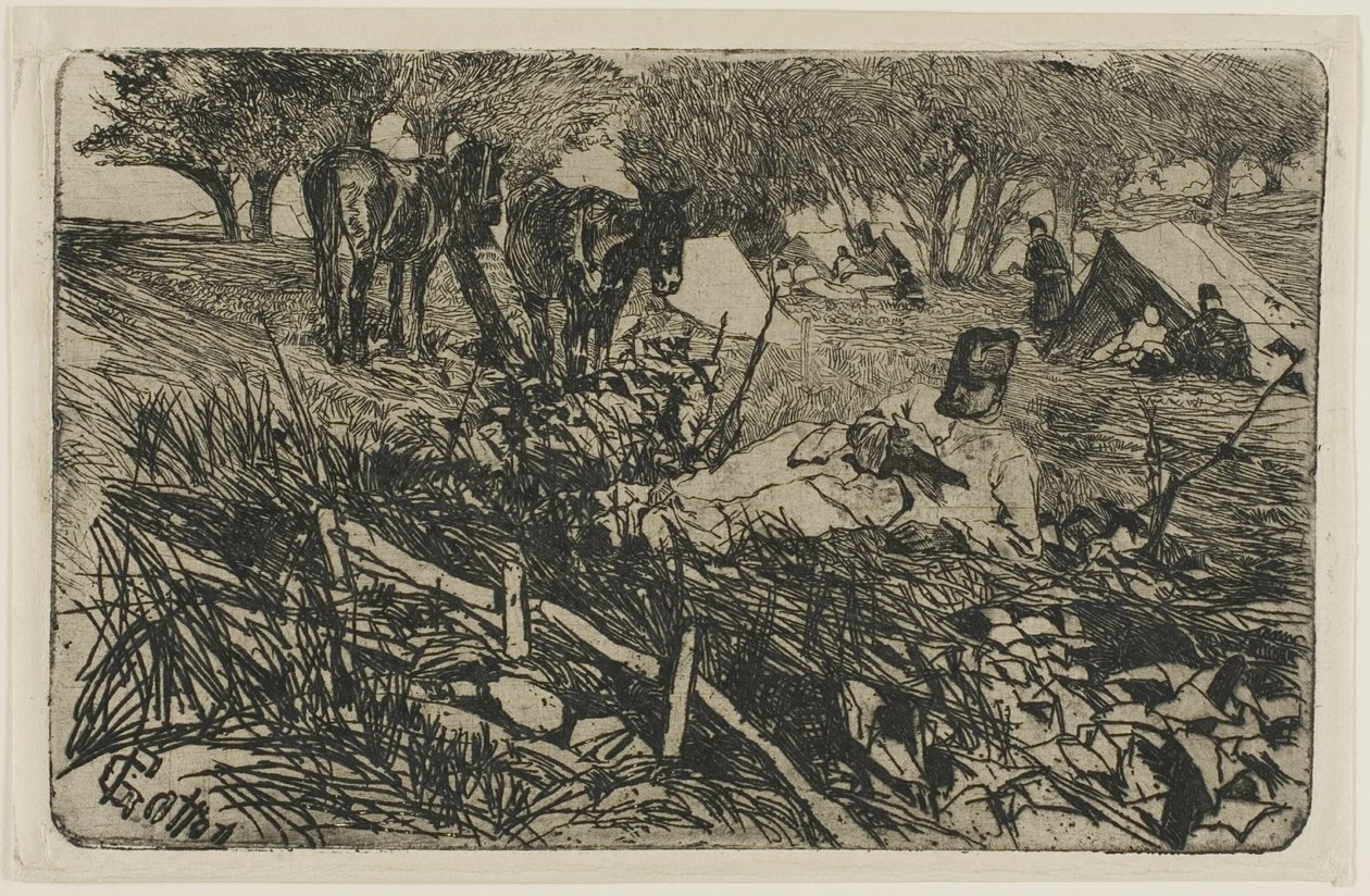 Brevet på leiren av Giovanni Fattori