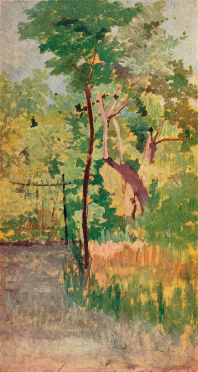 Tre og skogssti, c1800-tallet av Giovanni Fattori