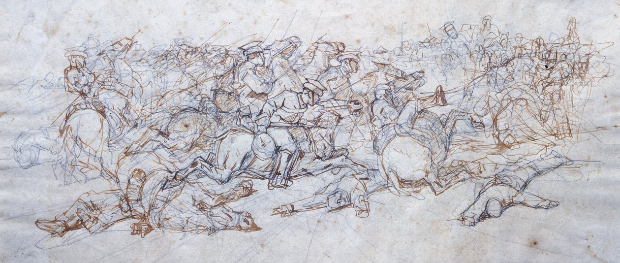 Uhlans Charge av Giovanni Fattori