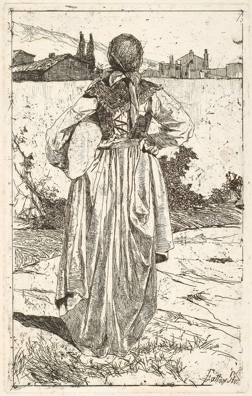 Woman of the Gabbro [Donna al gabbro] av Giovanni Fattori
