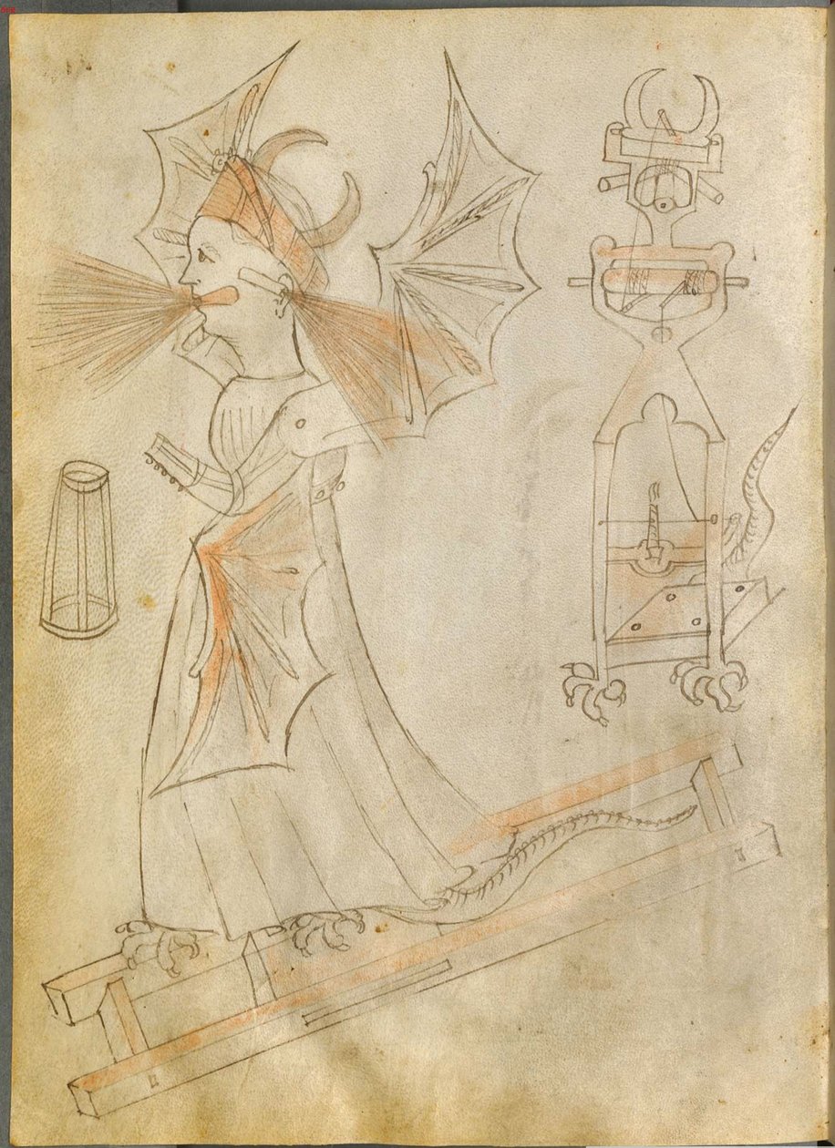 The Fire Witch From: En bok med krigsinstrumenter, med figurer av Giovanni Fontana