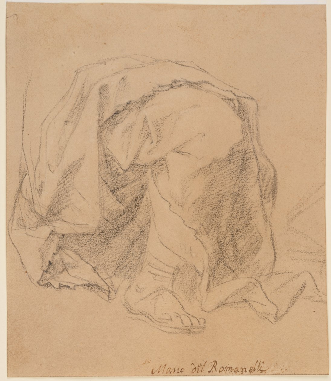 Studie av draperi av Giovanni Francesco (1610 62) Romanelli