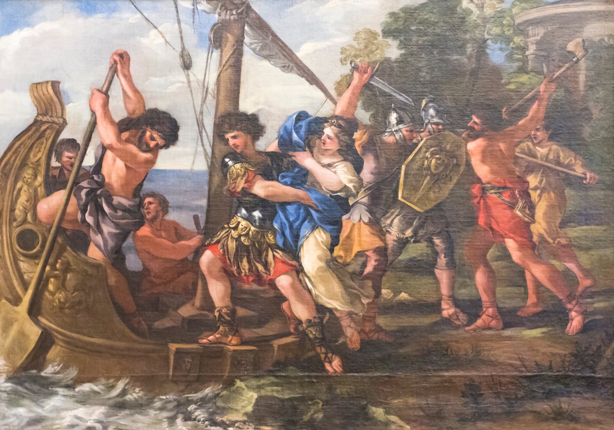 Bortføringen av Helen av Giovanni Francesco (1610 62) Romanelli