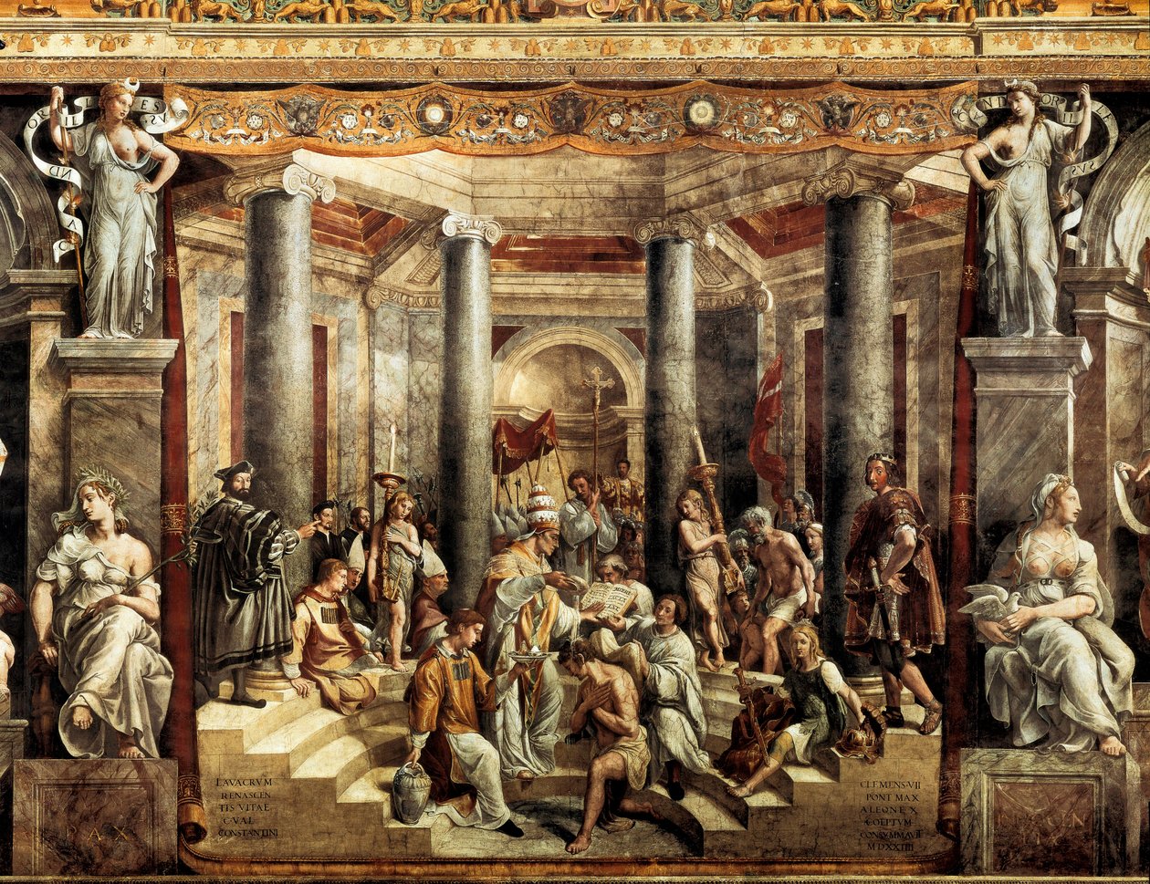 Dåpen til Konstantin av Giovanni Francesco (c.1488 1528) Penni